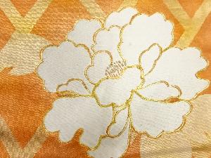 アンティーク　牡丹模様刺繍名古屋帯